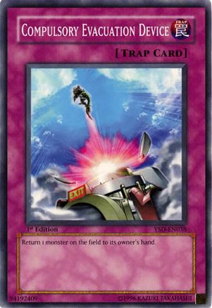 Compulsory Evacuation Device (YSD-EN038) - Starter Deck 2006 Unlimited Starter Deck 2006 Yugioh Single  Squirtle Squad Card Shop.