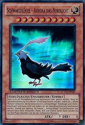Blackwing - Aurora the Northern Lights (German) - "Schwarzflugel - Aurora das Nordlicht" (AC11-DE023) - Advent Calendar 2011 (Adventskalender) Limited Advent Calendar 2011 (Adventskalender) Yugioh Single  Squirtle Squad Card Shop.