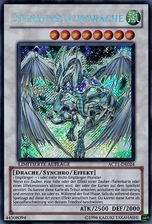 Stardust Dragon (German) - "Sternenstaubdrache" (AC11-DE024) - Advent Calendar 2011 (Adventskalender) Limited Advent Calendar 2011 (Adventskalender) Yugioh Single  Squirtle Squad Card Shop.