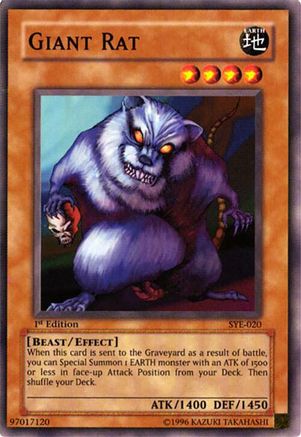 Giant Rat (SYE-020) - Starter Deck: Yugi Evolution 1st Edition Starter Deck: Yugi Evolution Yugioh Single  Squirtle Squad Card Shop.