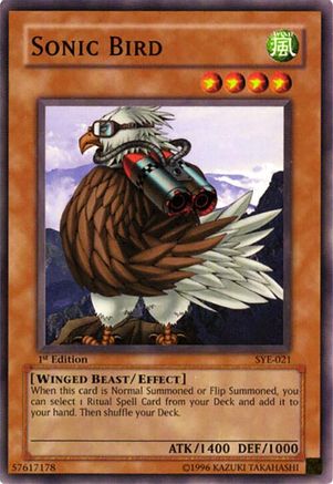 Sonic Bird (SYE-021) - Starter Deck: Yugi Evolution 1st Edition Starter Deck: Yugi Evolution Yugioh Single  Squirtle Squad Card Shop.