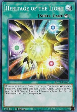 Heritage of the Light (BODE-EN000) - Burst of Destiny 1st Edition Burst of Destiny Yugioh Single  Squirtle Squad Card Shop.