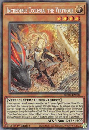Incredible Ecclesia, the Virtuous (BODE-EN007) - Burst of Destiny 1st Edition Burst of Destiny Yugioh Single  Squirtle Squad Card Shop.