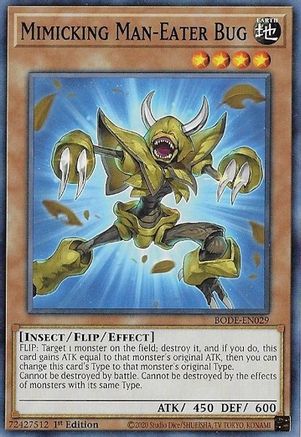 Mimicking Man-Eater Bug (BODE-EN029) - Burst of Destiny 1st Edition Burst of Destiny Yugioh Single  Squirtle Squad Card Shop.