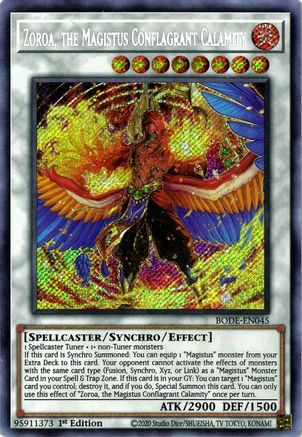 Zoroa, the Magistus Conflagrant Calamity (BODE-EN045) - Burst of Destiny 1st Edition Burst of Destiny Yugioh Single  Squirtle Squad Card Shop.