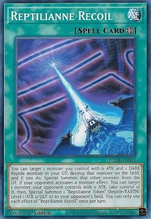 Reptilianne Recoil (BODE-EN061) - Burst of Destiny 1st Edition Burst of Destiny Yugioh Single  Squirtle Squad Card Shop.