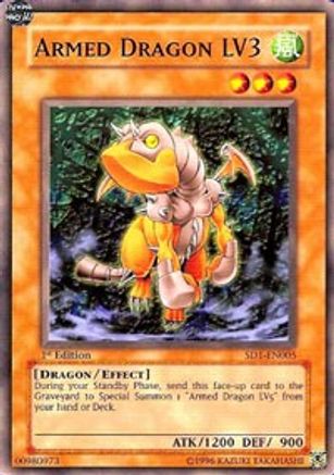 Armed Dragon LV3 (SD1-EN005) - Structure Deck: Dragon's Roar Unlimited Structure Deck: Dragon's Roar Yugioh Single  Squirtle Squad Card Shop.