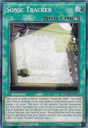 Sonic Tracker (BODE-EN064) - Burst of Destiny 1st Edition Burst of Destiny Yugioh Single  Squirtle Squad Card Shop.
