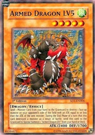 Armed Dragon LV5 (SD1-EN006) - Structure Deck: Dragon's Roar 1st Edition Structure Deck: Dragon's Roar Yugioh Single  Squirtle Squad Card Shop.