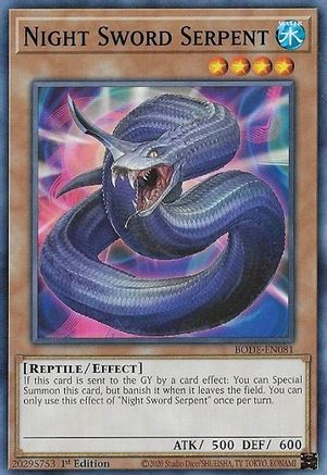 Night Sword Serpent (BODE-EN081) - Burst of Destiny 1st Edition Burst of Destiny Yugioh Single  Squirtle Squad Card Shop.