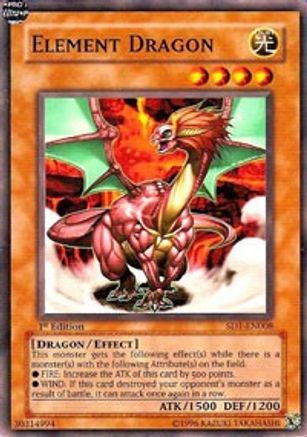 Element Dragon (SD1-EN008) - Structure Deck: Dragon's Roar Unlimited Structure Deck: Dragon's Roar Yugioh Single  Squirtle Squad Card Shop.