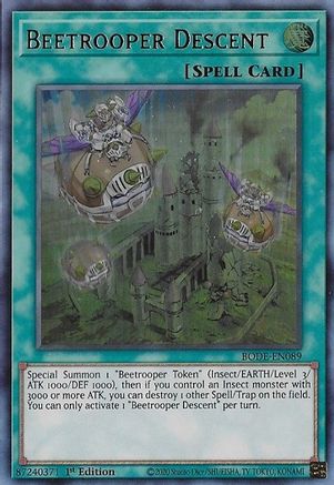 Beetrooper Descent (BODE-EN089) - Burst of Destiny 1st Edition Burst of Destiny Yugioh Single  Squirtle Squad Card Shop.