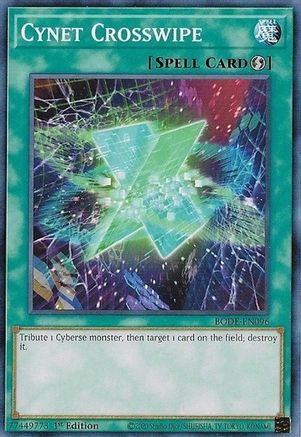 Cynet Crosswipe (BODE-EN096) - Burst of Destiny 1st Edition Burst of Destiny Yugioh Single  Squirtle Squad Card Shop.