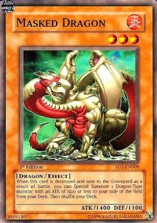 Masked Dragon (SD1-EN009) - Structure Deck: Dragon's Roar Unlimited Structure Deck: Dragon's Roar Yugioh Single  Squirtle Squad Card Shop.
