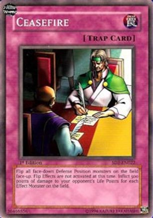 Ceasefire (SD1-EN022) - Structure Deck: Dragon's Roar 1st Edition Structure Deck: Dragon's Roar Yugioh Single  Squirtle Squad Card Shop.