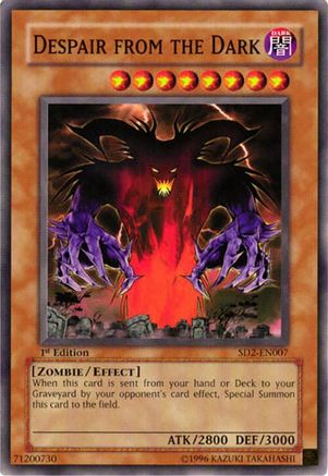 Despair from the Dark (SD2-EN007) - Structure Deck: Zombie Madness 1st Edition Structure Deck: Zombie Madness Yugioh Single  Squirtle Squad Card Shop.