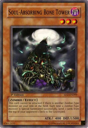Soul-Absorbing Bone Tower (SD2-EN009) - Structure Deck: Zombie Madness Unlimited Structure Deck: Zombie Madness Yugioh Single  Squirtle Squad Card Shop.