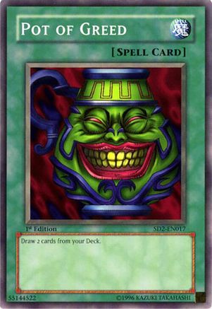 Pot of Greed (SD2-EN017) - Structure Deck: Zombie Madness 1st Edition Structure Deck: Zombie Madness Yugioh Single  Squirtle Squad Card Shop.
