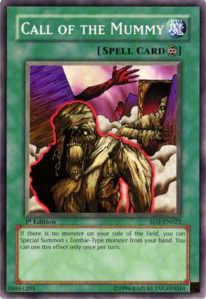Call of the Mummy (SD2-EN022) - Structure Deck: Zombie Madness 1st Edition Structure Deck: Zombie Madness Yugioh Single  Squirtle Squad Card Shop.