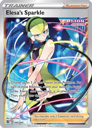 Elesa's Sparkle (Full Art) 260  - Holofoil SWSH08 Fusion Strike - Ultra Rare SWSH08: Fusion Strike Pokemon Single  Squirtle Squad Card Shop.