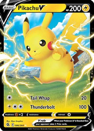 Pikachu V 086/264 – Fusion Strike – Ultra Rare Pokémon Card