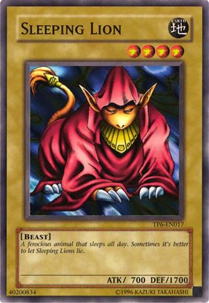Sleeping Lion (TP6-EN017) - Tournament Pack 6 Unlimited Tournament Pack 6 Yugioh Single  Squirtle Squad Card Shop.