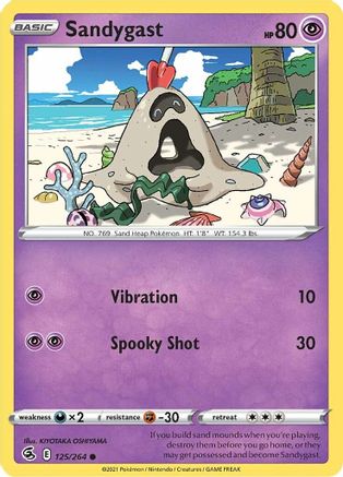 Sandygast 125  SWSH08 Fusion Strike - Common SWSH08: Fusion Strike Pokemon Single  Squirtle Squad Card Shop.