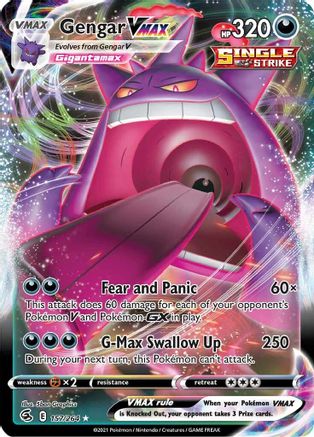 Gengar VMAX 157/264 – Fusion Strike – Holofoil