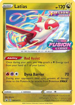 Latias (Prerelease) SWSH171  - Holofoil SWSH Sword & Shield Promo Cards - Promo SWSH: Sword & Shield Promo Cards Pokemon Single  Squirtle Squad Card Shop.