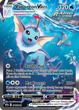Vaporeon VMAX SWSH182  - Holofoil SWSH Sword & Shield Promo Cards - Promo