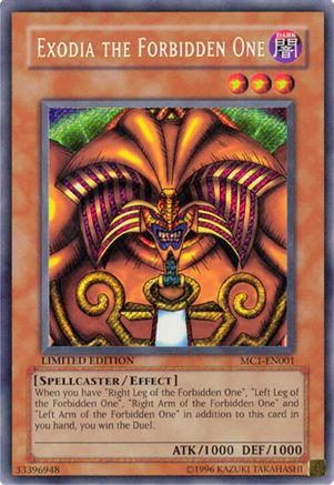 Exodia the Forbidden One (MC1-EN001) - Master Collection Volume 1 Limited Master Collection Volume 1 Yugioh Single  Squirtle Squad Card Shop.