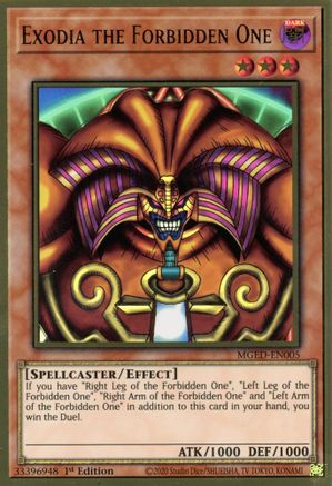 Exodia the Forbidden One (MGED-EN005) - Maximum Gold: El Dorado 1st Edition Maximum Gold: El Dorado Yugioh Single  Squirtle Squad Card Shop.
