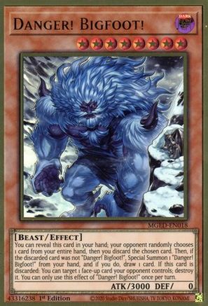 Danger! Bigfoot! (Alternate Art) (MGED-EN018) - Maximum Gold: El Dorado 1st Edition Maximum Gold: El Dorado Yugioh Single  Squirtle Squad Card Shop.