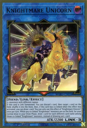 Knightmare Unicorn (Alternate Art) (MGED-EN034) - Maximum Gold: El Dorado 1st Edition Maximum Gold: El Dorado Yugioh Single  Squirtle Squad Card Shop.