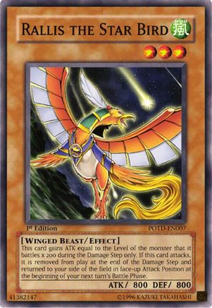 Rallis the Star Bird (POTD-EN007) - Power of the Duelist 1st Edition Power of the Duelist Yugioh Single  Squirtle Squad Card Shop.