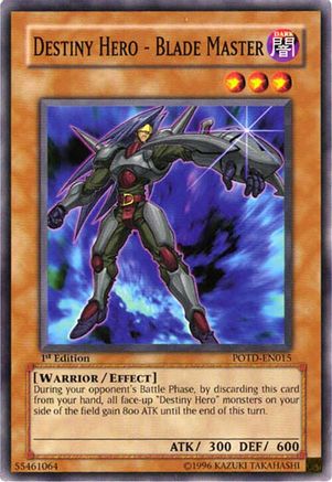 Destiny Hero - Blade Master (POTD-EN015) - Power of the Duelist 1st Edition Power of the Duelist Yugioh Single  Squirtle Squad Card Shop.