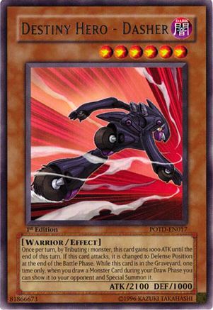 Destiny Hero - Dasher (POTD-EN017) - Power of the Duelist 1st Edition Power of the Duelist Yugioh Single  Squirtle Squad Card Shop.
