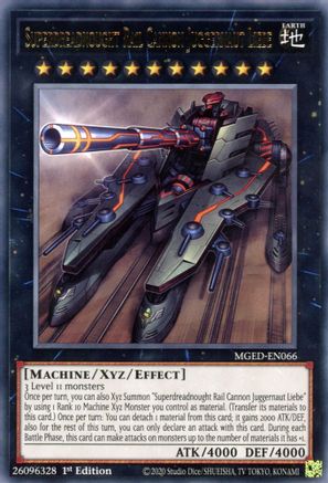 Superdreadnought Rail Cannon Juggernaut Liebe (MGED-EN066) - Maximum Gold: El Dorado 1st Edition Maximum Gold: El Dorado Yugioh Single  Squirtle Squad Card Shop.