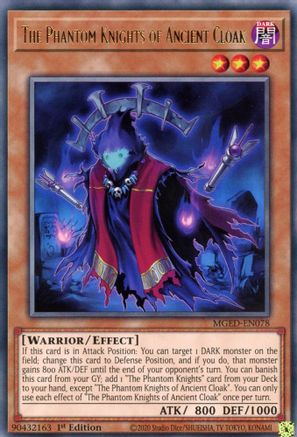 The Phantom Knights of Ancient Cloak (MGED-EN078) - Maximum Gold: El Dorado 1st Edition Maximum Gold: El Dorado Yugioh Single  Squirtle Squad Card Shop.