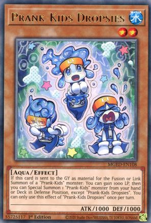 Prank-Kids Dropsies (MGED-EN108) - Maximum Gold: El Dorado 1st Edition Maximum Gold: El Dorado Yugioh Single  Squirtle Squad Card Shop.