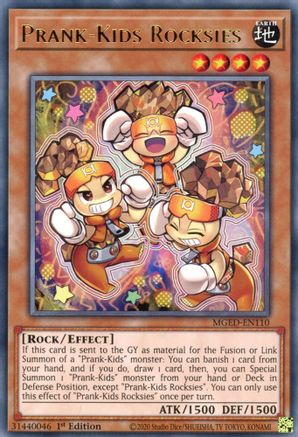 Prank-Kids Rocksies (MGED-EN110) - Maximum Gold: El Dorado 1st Edition Maximum Gold: El Dorado Yugioh Single  Squirtle Squad Card Shop.