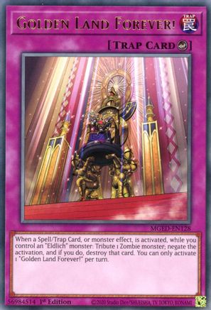Golden Land Forever! (MGED-EN128) - Maximum Gold: El Dorado 1st Edition Maximum Gold: El Dorado Yugioh Single  Squirtle Squad Card Shop.