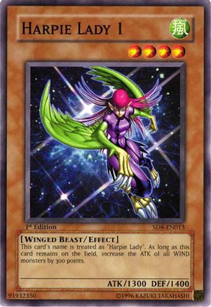 Harpie Lady 1 (SD8-EN013) - Structure Deck: Lord of the Storm 1st Edition Structure Deck: Lord of the Storm Yugioh Single  Squirtle Squad Card Shop.