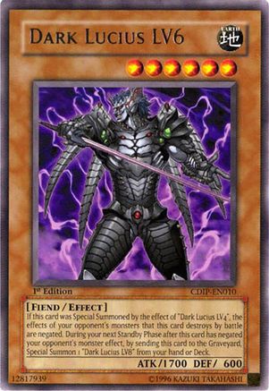 Dark Lucius LV6 (CDIP-EN010) - Cyberdark Impact 1st Edition Cyberdark Impact Yugioh Single  Squirtle Squad Card Shop.