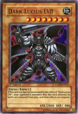 Dark Lucius LV8 (CDIP-EN011) - Cyberdark Impact 1st Edition Cyberdark Impact Yugioh Single  Squirtle Squad Card Shop.