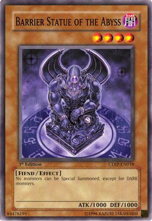 Barrier Statue of the Abyss (CDIP-EN018) - Cyberdark Impact Unlimited Cyberdark Impact Yugioh Single  Squirtle Squad Card Shop.