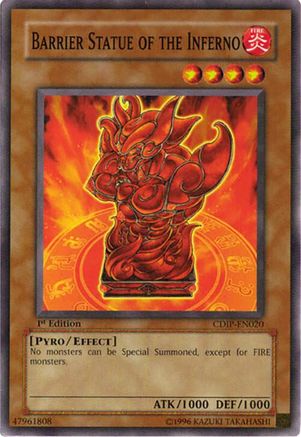 Barrier Statue of the Inferno (CDIP-EN020) - Cyberdark Impact Unlimited Cyberdark Impact Yugioh Single  Squirtle Squad Card Shop.