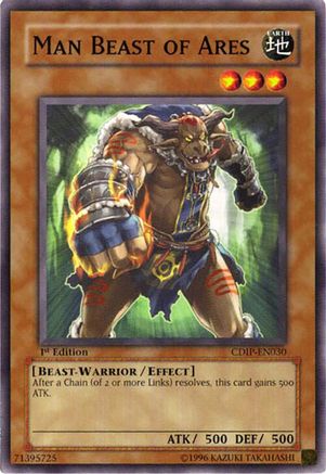 Man Beast of Ares (CDIP-EN030) - Cyberdark Impact Unlimited Cyberdark Impact Yugioh Single  Squirtle Squad Card Shop.