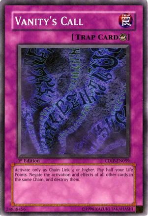 Vanity's Call (CDIP-EN059) - Cyberdark Impact 1st Edition Cyberdark Impact Yugioh Single  Squirtle Squad Card Shop.