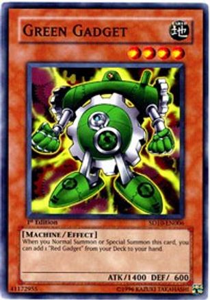 Green Gadget (SD10-EN006) - Structure Deck: Machine Re-Volt Unlimited Structure Deck: Machine Re-Volt Yugioh Single  Squirtle Squad Card Shop.